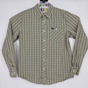 RVCA Shirt Mens Large Long Sleeve‎ Casual Preppy Surfer Button Down Plaid